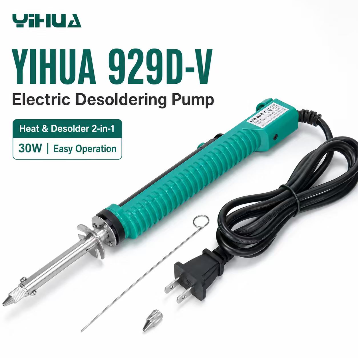 YIHUA 929D‑V 30W 2‑in‑1 Electr - Desoldering Pump Electric Vacuum Station ulasan dan harga
